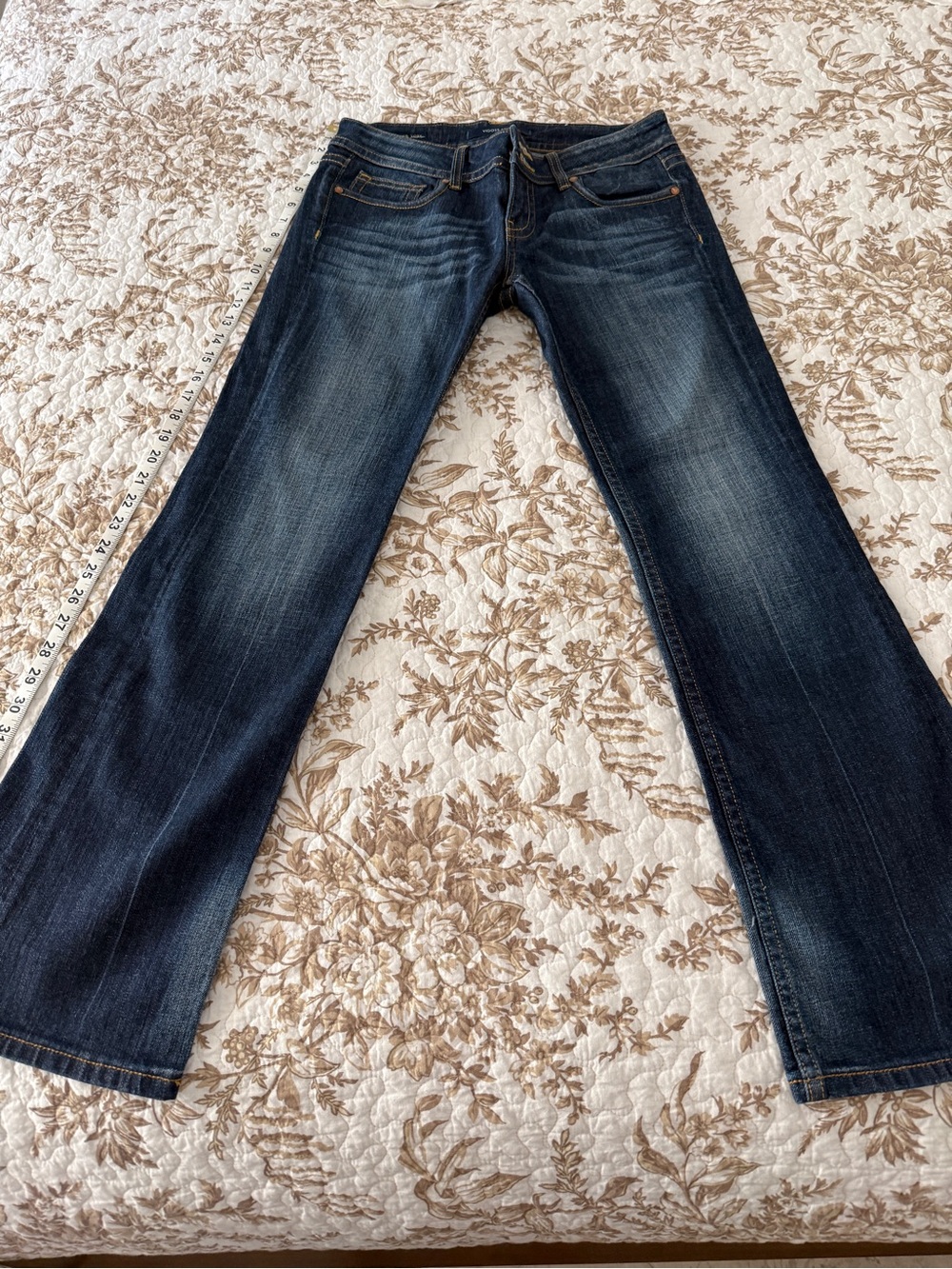 Vigoss Studio Dark Blue Bootcut Jeans Flying V-Pockets Size 7/8 29